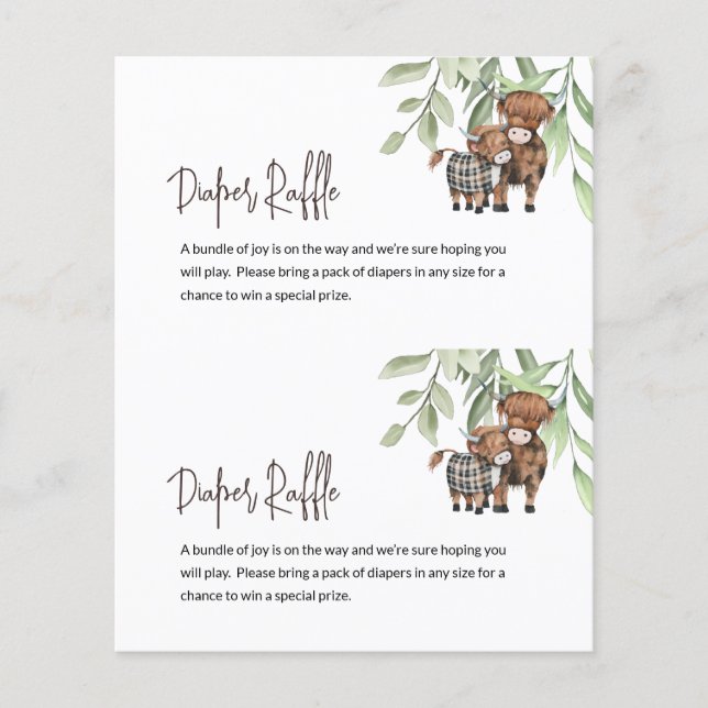 Papier Découpe budgétaire Raffle Cow Green Card Centre Co (Devant)