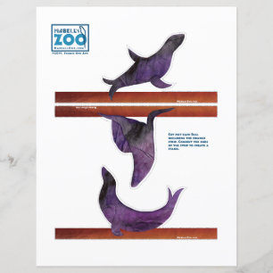 Papier Découpe de phoques du zoo de Mabell