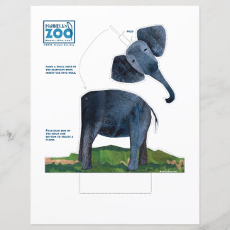 Papier Découpe d'éléphant au zoo de Mabell