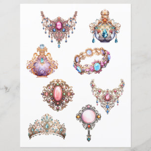 Papier Découper les bijoux Rococo