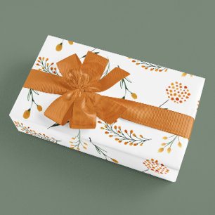 Papier d'écrêtage floral orange Feuille plate Set 