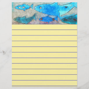 Papier d'écriture de poisson
