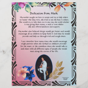 Papier Dédication de Mark Personalized Stationnel