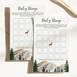 Papier Deer Mountaions Baby Bingo Baby shower