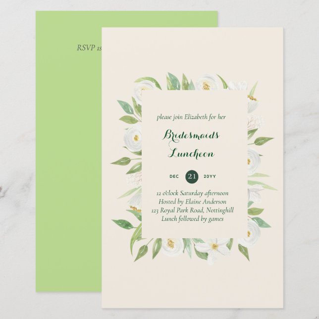 Papier Déjeuner-brunch Brunch Déjeuner Floral (Devant / Derrière)