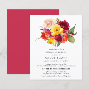 Papier Déjeuner de mariée rose jaune orange bordeaux