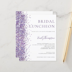 Papier Déjeuner nuptial Budget Parties scintillant violet