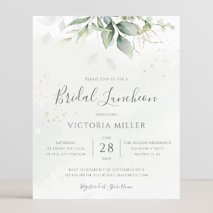 Papier Déjeuner nuptial Eucalyptus Budget Invitation