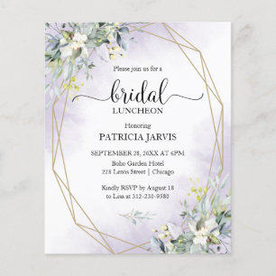 Papier Déjeuner nuptial Eucalyptus Invitation budgétaire