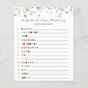 Papier Delicate Purple Fleur sauvage Livres bébé Emoji Je