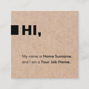 Papier d'emballage a imprimé le carte de visite