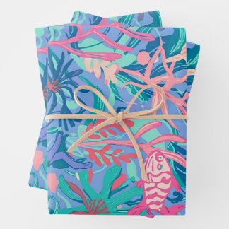 Papier d'emballage à motif graphique élégant