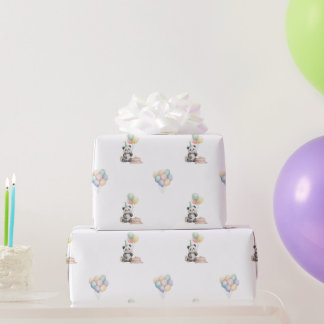 Papier d'emballage cadeau Ballon animal Panda Ador