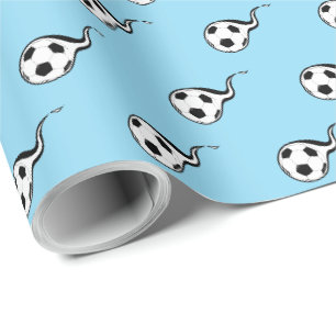 Papier d'emballage cadeau Ballon de Football Sport