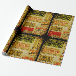 Papier d'emballage cadeau d'apothicaire de poison