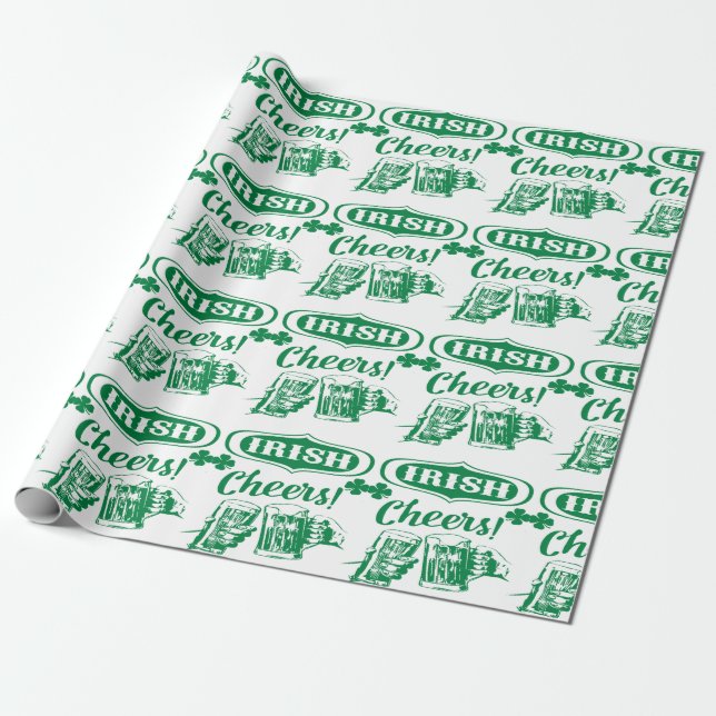 Papier d'emballage cadeau de l'Irlande d'Irlandais (Déroulé)