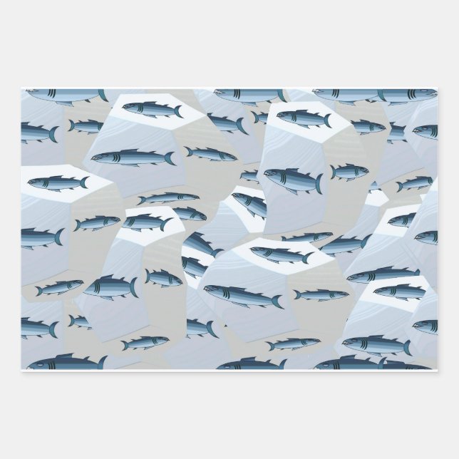 Papier d'emballage cadeau de poisson (Devant)