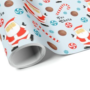 Papier d'emballage cadeau de vacances de basketbal