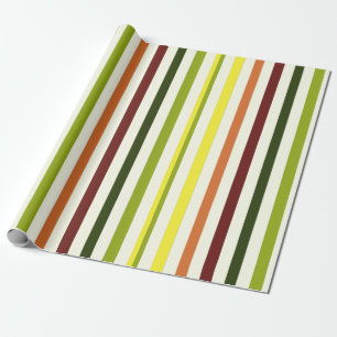 Papier d'emballage cadeau en bande colorée