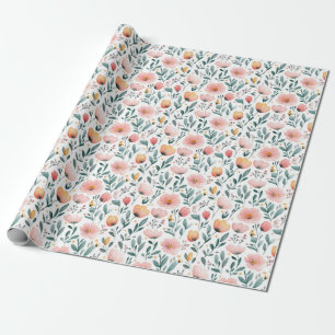 Papier d'emballage cadeau Jardin de fleurs printan