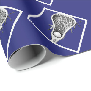 Papier d'emballage cadeau Lacrosse Bleu