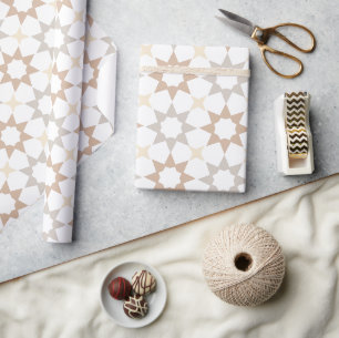 papier d'emballage cadeau motif arabesque marocain