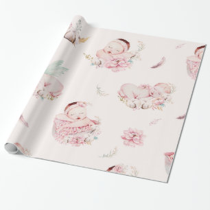 Papier d'emballage cadeau pour Baby Shower Fille