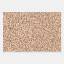 Papier d'emballage cadeau pour fèves de café pour 