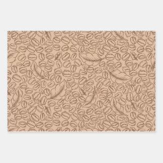 Papier d'emballage cadeau pour fèves de café pour 