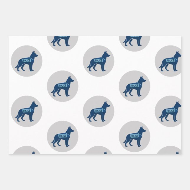Papier d'emballage cadeau pour K9 de la police (Devant)