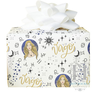 Papier d'emballage cadeau Zodiaque Vierge