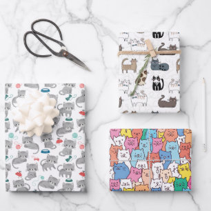 Papier d'emballage Chat, Emballage Cadeau Chatons,