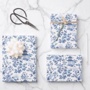 Papier d'emballage chinoiserie, emballage cadeau f