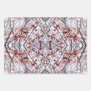 Papier d'emballage : Collage de fleurs de cerises