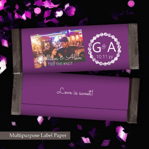 Papier d'emballage de bonbons de mariage Violet Pr