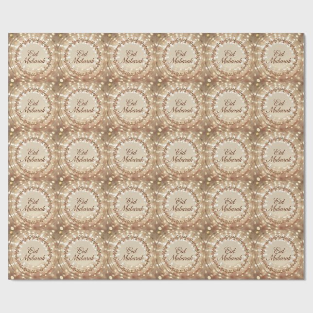 Papier d'emballage de cadeau d'Eid EID Mubarak Pap (Plat)