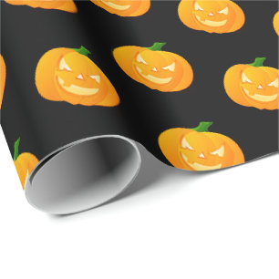 Papier d'emballage de cadeau d'Halloween citrouill
