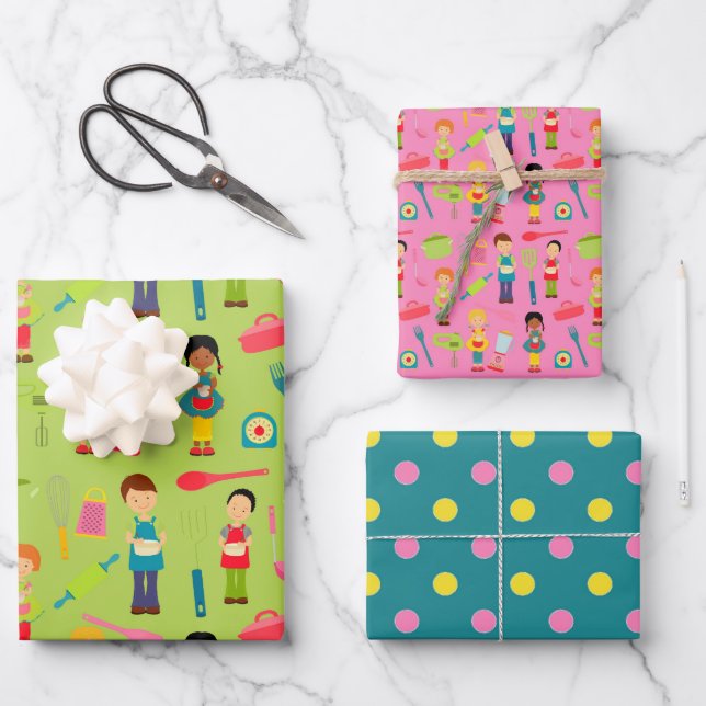 Papier d'emballage de Cuisine Little Kids 3, (Recto)