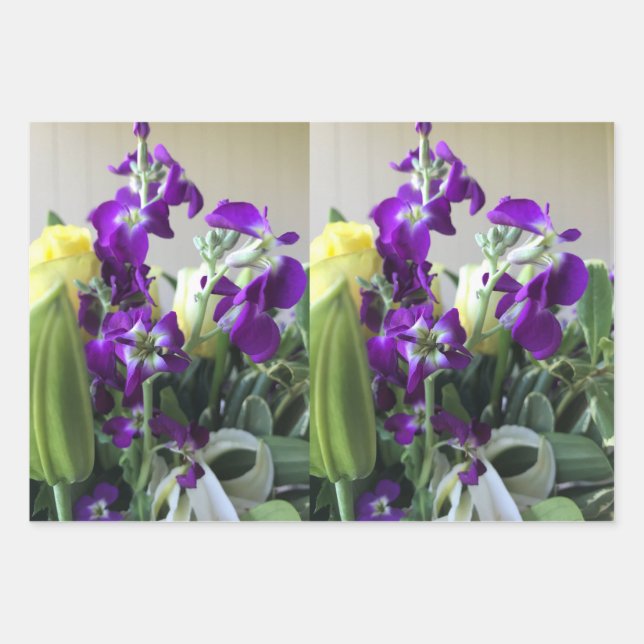 Papier d'emballage de fleurs (Devant 3)