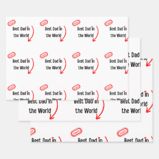 Papier d'emballage de meilleure Fête des pères à c