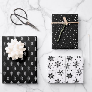 Papier d'emballage de Noël moderne
