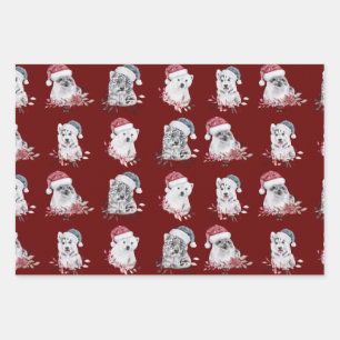 papier d'emballage de noël pour amoureux des anim