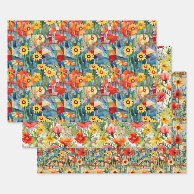 Papier d'emballage de pavots (Lot)