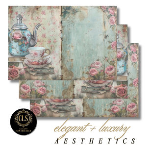 Papier d'emballage – Décoration shabby chic aux fl