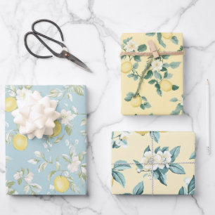 Papier d'emballage Fleur de Citron Shabby Chic Vin