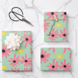Papier d'emballage Floraison printanière Motif flo
