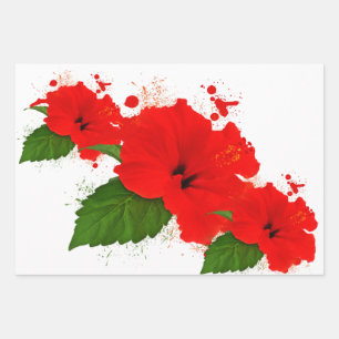 Papier d'emballage Hibiscus