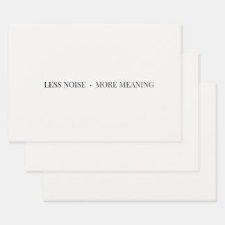 Papier d'emballage minimaliste Moins de bruit Plus