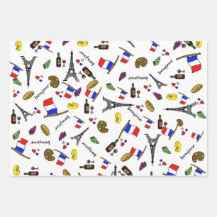 Papier d'emballage motif Paris