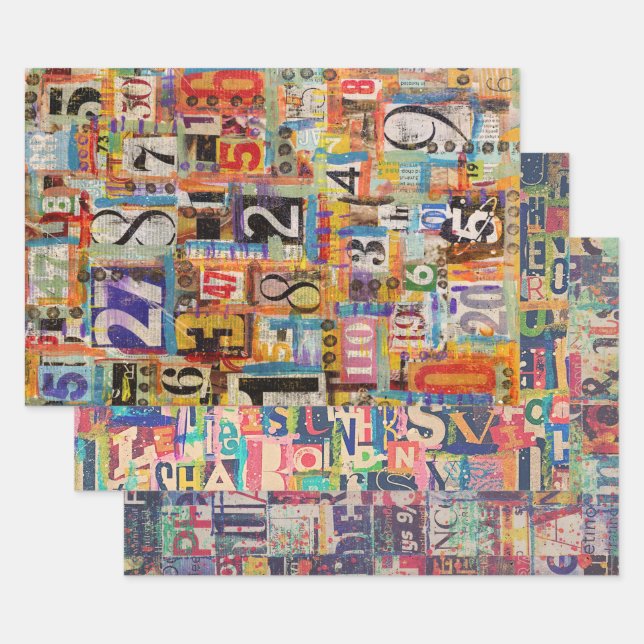 Papier d'emballage ou collage et papier de découpa (Lot)